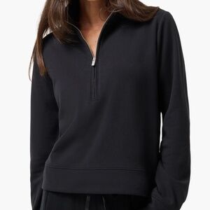 Travis Matthew Women's Cloud Half Zip Black Sz 2XL